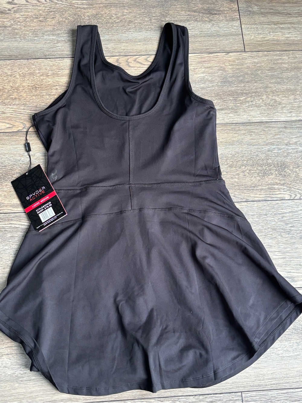 NWT Spyder Activewear Workout Athletic Dress With Shorts Black Sz Medium - Picture 10 of 11